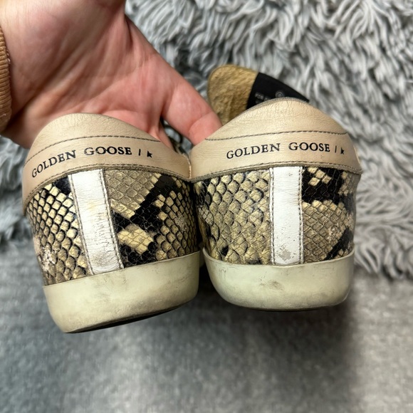 Golden Goose Superstar Sneakers Size 10 Snake Embossed - Picture 14 of 15